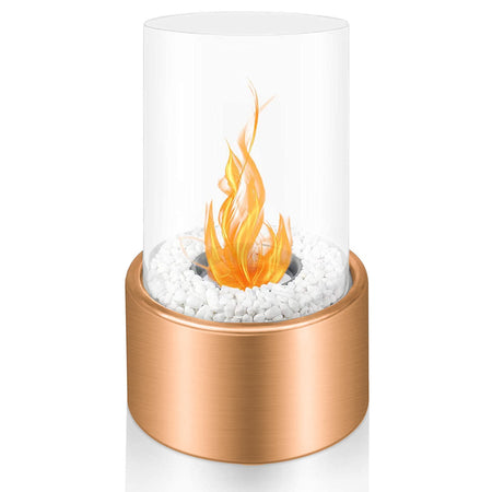 Lampada a Bioetanolo da Tavolo "Marsiglia" in Acciaio per arredamento Bar e Ristoranti