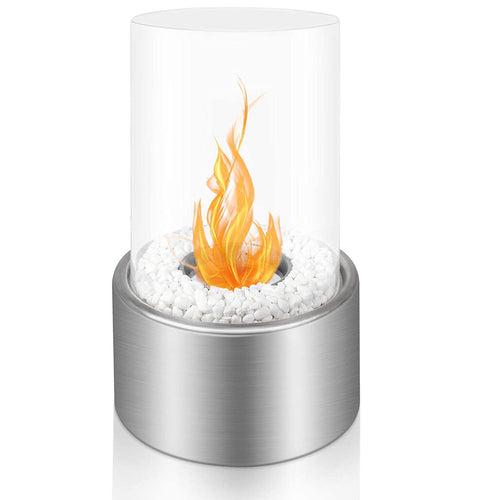 Lampada a Bioetanolo da Tavolo Marsiglia in Acciaio per arredamento Bar e Ristoranti