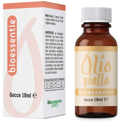 BIOESSENTIE OLIO GIALLO olio essenziale contro i gonfiori addominali Gocce 10 ml