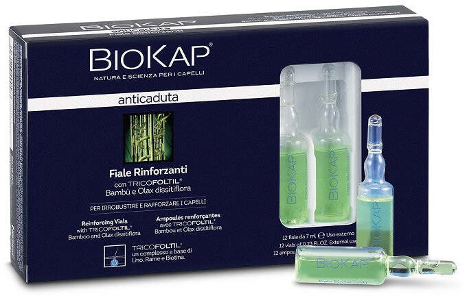 Biokap fiale rinforzanti anticaduta con tricoltil 12 pezzi da 7 ml new