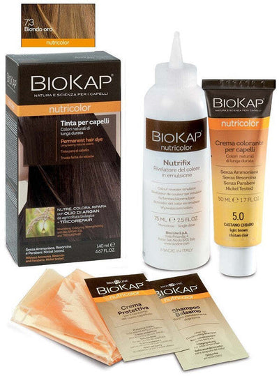Biokap nutricolor 7,3 new biondo oro tinta tubo + flacone