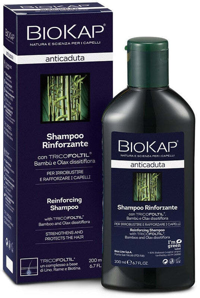 Biokap shampoo rinforzante anticaduta con tricofoltil nuova formula 200 ml