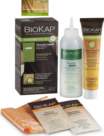 BIOS-LINE-BIOKAP-NUTRICOLOR-DELICATO-RAPID-TINTA-9,3-BIONDO-CHIARISSMO-DORATO-135-ML