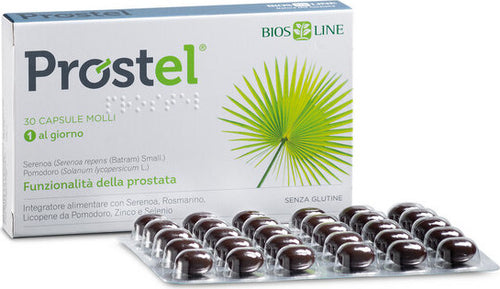BIOS-LINE-Prostel-Per-la-Funzionalità-della-Prostata-e-Delle-Vie-Urinarie,-30-Capsule-Molli,-Senza-Glutine
