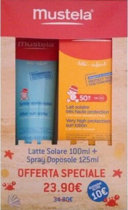 BIPACK SOLARE 100 ML  + DOPOSOLE  MUSTELA Prima infanzia/Igiene e benessere/Prodotti per la cura delle pelle/Creme solari La Casa Del Bebè - Napoli, Commerciovirtuoso.it