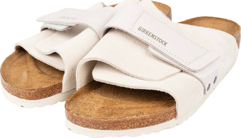 BIRKENSTOCK-Kyoto-sandalo-in-suede-in-bianco-da-uomo