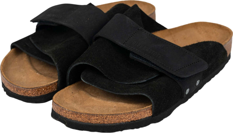 BIRKENSTOCK-Kyoto-sandalo-in-suede-in-nero-da-uomo