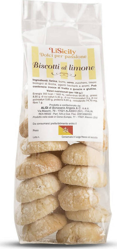 Biscotti al Limone Biologico Artigianali Biscotti Liguri Fatti a Mano 100% Bio 250gr Made in Italy Biscotto Tradizionali Liguria alimentari LiSicily dolci per passione - Alassio, Commerciovirtuoso.it