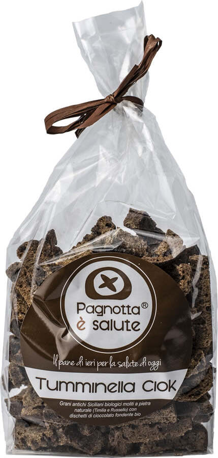 Biscotti Topping per Gelato Bio Con Cioccolato Crostini Tostati Pane Biologico Integrale per Yogurt E Gelati Snack Proteici Di Grano Duro Siciliano E Grani Antichi Siciliani Bio Con Cioccolato Fondente Biologico Alimentari e cura della casa/Preparati da cucina e da forno/Coni e topping per gelato/Topping Pagnotta è Salute - Milazzo, Commerciovirtuoso.it