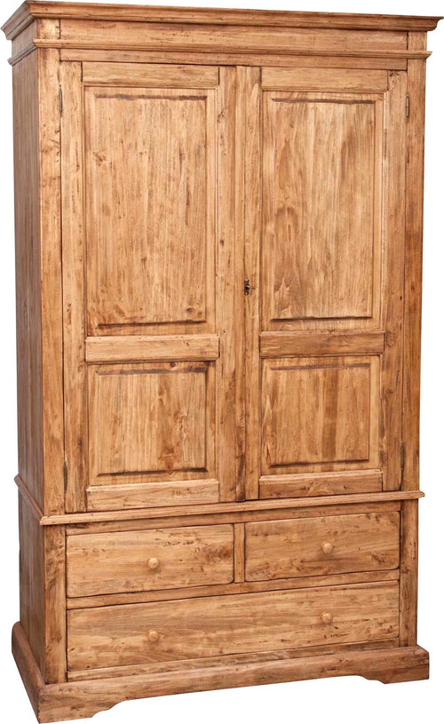 Biscottini-Armadio-Country-in-legno-massello-di-tiglio-finitura-naturale-L120xPR59xH197-cm.-Made-in-Italy