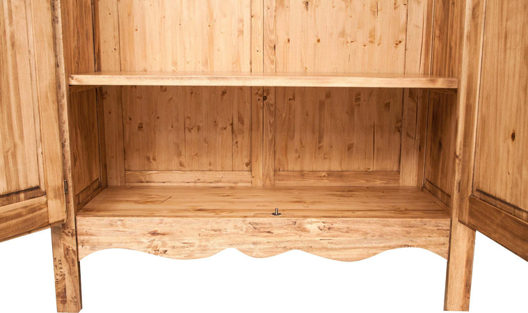 Biscottini-Armadio-Country-in-legno-massello-di-tiglio-finitura-naturale-L127xPR59xH204-cm.-Made-in-Italy