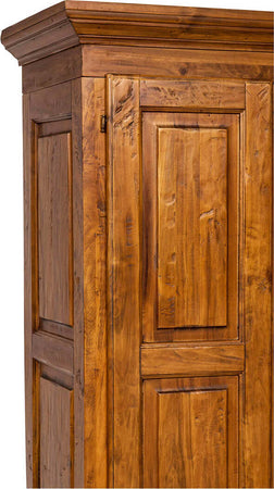 Biscottini-Armadio-Country-in-legno-massello-di-tiglio-finitura-noce-L100xPR50xH210-cm.-Made-in-Italy