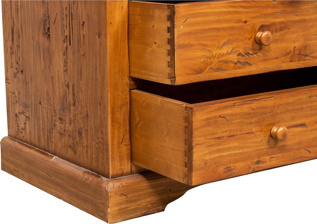 Biscottini-Armadio-Country-in-legno-massello-di-tiglio-finitura-noce-L120xPR59xH197-cm.-Made-in-Italy
