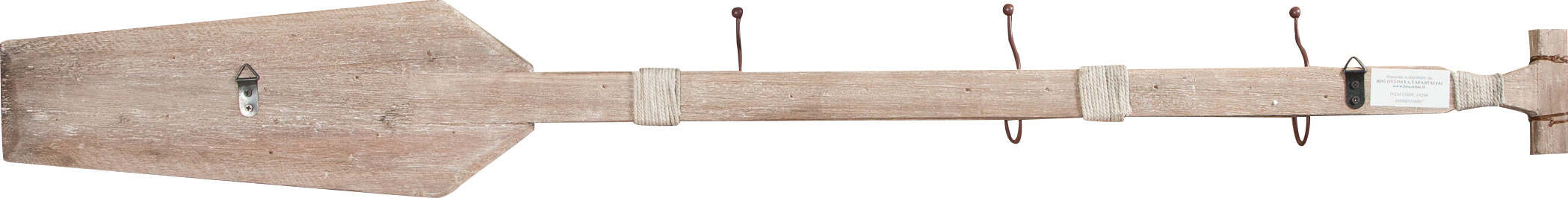 Biscottini-Attaccapanni-da-parete-a-forma-di-remo-in-legno-massello-L116,5XPR6,5XH15-cm