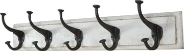 Biscottini-Attaccapanni-da-parete-in-legno-massiccio-e-ferro-forgiato-a-mano-finitura-bianco-anticato-76x13x22-cm