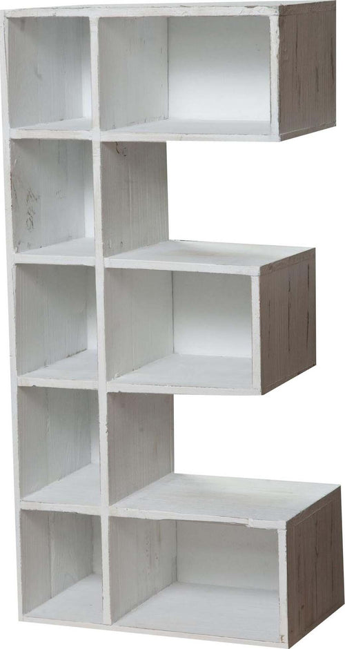 Biscottini-Bacheca-a-forma-di-lettera-E-in-legno-bianco-anticato-L30xPR18xH63-cm