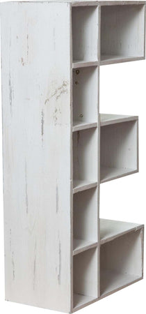 Biscottini-Bacheca-a-forma-di-lettera-E-in-legno-bianco-anticato-L30xPR18xH63-cm