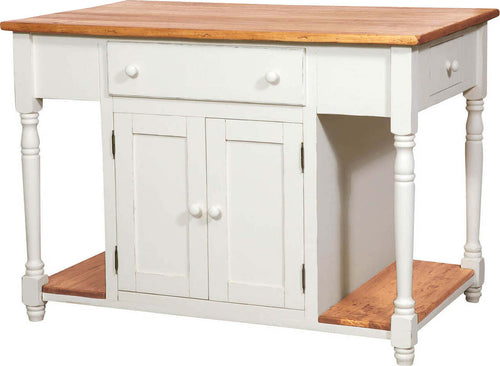 Biscottini-Banco-da-lavoro-bifacciale-in-legno-massello-di-tiglio-struttura-bianca-anticata-piano-finitura-naturale-L130xPR80xH88-cm.-Made