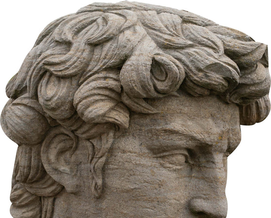 Biscottini-Busto-di-David-in-Pietra,-L43XPR35xH64-cm