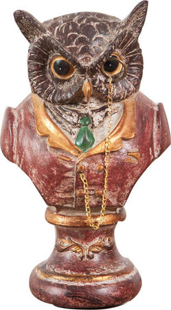 Biscottini-Busto-di-gufo-in-resina-dipinto-L8xPR6,5xH13,5-cm