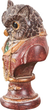 Biscottini-Busto-di-gufo-in-resina-dipinto-L8xPR6,5xH13,5-cm