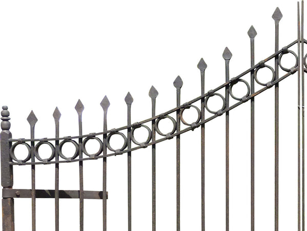 Biscottini-Cancello-in-ferro-pieno-finitura-antico-anticata-L335xPR10xH245-cm