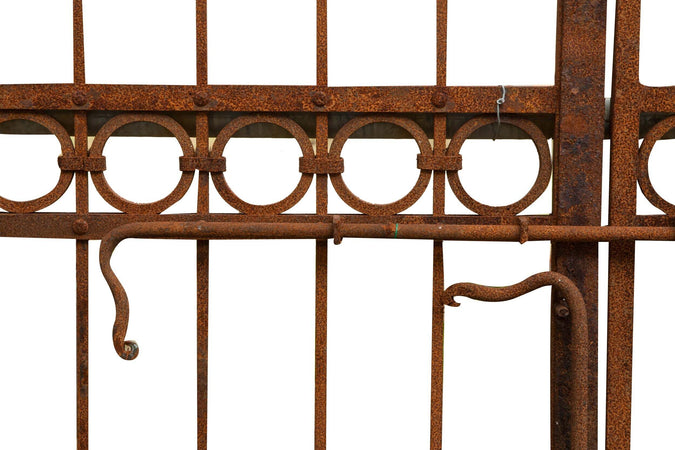 Biscottini-Cancello-in-ferro-pieno-finitura-antico-anticata-L402xPR10xH263-cm