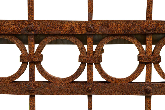 Biscottini-Cancello-in-ferro-pieno-finitura-antico-anticata-L402xPR10xH263-cm