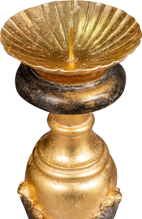 Biscottini-CANDELIERE-IN-LEGNO-FINITURA-FOGLIA-ORO-ANTICATO-E-NERO-MADE-IN-ITALY