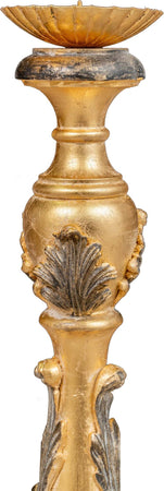 Biscottini-CANDELIERE-IN-LEGNO-FINITURA-FOGLIA-ORO-ANTICATO-E-NERO-MADE-IN-ITALY