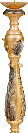 Biscottini-CANDELIERE-IN-LEGNO-FINITURA-FOGLIA-ORO-ANTICATO-E-NERO-MADE-IN-ITALY