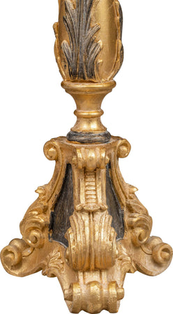 Biscottini-CANDELIERE-IN-LEGNO-FINITURA-FOGLIA-ORO-ANTICATO-E-NERO-MADE-IN-ITALY