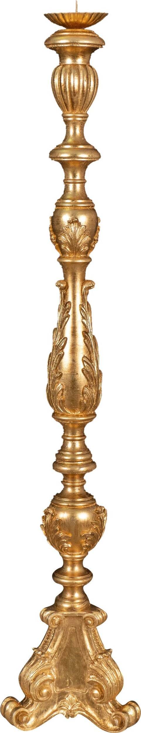 Biscottini-CANDELIERE-IN-LEGNO-FINITURA-IN-FOGLIA-ORO-ANTICATO-ANTICATA-MADE-IN-ITALY