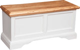 Biscottini-Cassapanca-Country-in-legno-massello-di-tiglio-struttura-bianca-anticata-piano-finitura-naturale-L100xPR38xH48-cm.-Made-in-Italy