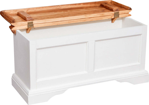 Biscottini-Cassapanca-Country-in-legno-massello-di-tiglio-struttura-bianca-anticata-piano-finitura-naturale-L100xPR38xH48-cm.-Made-in-Italy