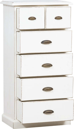 Biscottini-Cassettiera-Country-in-legno-massello-di-tiglio-finitura-bianca-anticata-L63xPR41xH120-cm.-Made-in-Italy