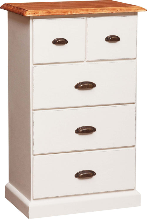 Biscottini-Cassettiera-Country-in-legno-massello-di-tiglio-struttura-bianca-anticata-finitura-naturale-L63xPR41xH100-cm.-Made-in-Italy