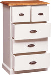 Biscottini-Cassettiera-Country-in-legno-massello-di-tiglio-struttura-bianca-anticata-finitura-naturale-L63xPR41xH100-cm.-Made-in-Italy
