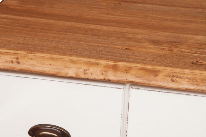 Biscottini-Cassettiera-Country-in-legno-massello-di-tiglio-struttura-bianca-anticata-finitura-naturale-L63xPR41xH100-cm.-Made-in-Italy