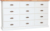 Biscottini-Cassettiera-Country-in-legno-massello-di-tiglio-struttura-bianca-anticata-piano-finitura-naturale-L170xPR40xH100-cm.-Made-in-Ita