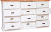 Biscottini-Cassettiera-Country-in-legno-massello-di-tiglio-struttura-bianca-anticata-piano-finitura-naturale-L170xPR40xH100-cm.-Made-in-Ita