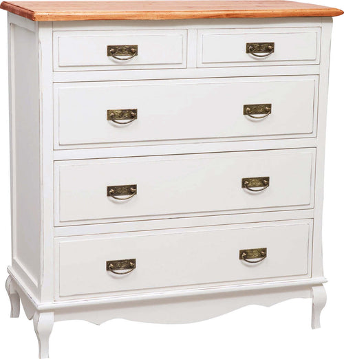 Biscottini-Comò-Country-in-legno-massello-di-tiglio-struttura-bianca-anticata-piano-finitura-noce-L100xPR45xH106-cm.-Made-in-Italy