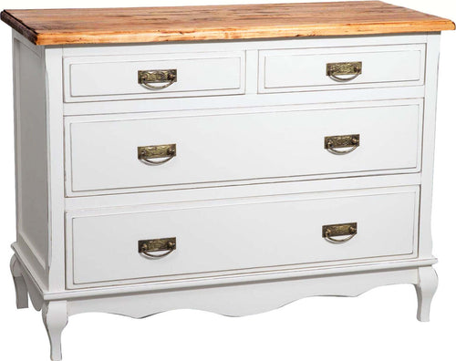 Biscottini-Comò-Country-in-legno-massello-di-tiglio-struttura-bianca-anticata-piano-finitura-noce-L107xPR47xH80-cm.-Made-in-Italy