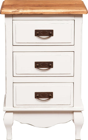 Biscottini-Comodino-cassettiera-Country-in-legno-massello-di-tiglio-struttura-bianca-piano-finitura-naturale-L45xPR36xH70-cm.-Made-in-Italy