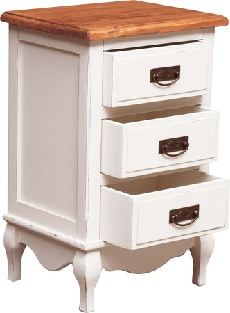Biscottini-Comodino-cassettiera-Country-in-legno-massello-di-tiglio-struttura-bianca-piano-finitura-naturale-L45xPR36xH70-cm.-Made-in-Italy