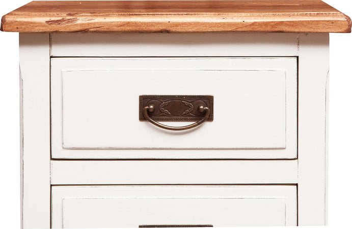 Biscottini-Comodino-cassettiera-Country-in-legno-massello-di-tiglio-struttura-bianca-piano-finitura-naturale-L45xPR36xH70-cm.-Made-in-Italy