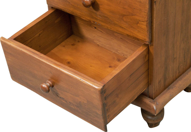 Biscottini-Comodino-Country-in-legno-massello-di-tiglio-finitura-noce-L50xPR35xH70-cm.-Made-in-Italy
