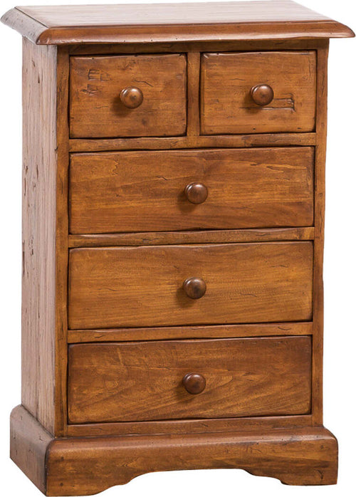 Biscottini-Comodino-Country-in-legno-massello-di-tiglio-finitura-noce-L51xPR30xH74-cm.-Made-in-Italy