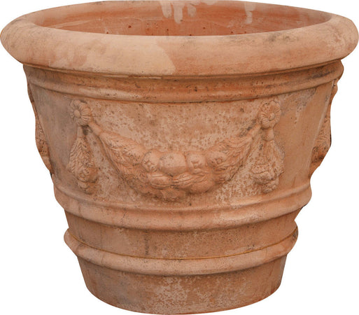Biscottini-Conca-festonata-invecchiata,-in-terracotta-toscana-100%-Made-in-Italy-interamente-Lavorata-a-Mano-diam.50xH40-cm.