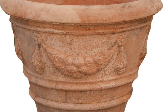 Biscottini-Conca-festonata-invecchiata,-in-terracotta-toscana-100%-Made-in-Italy-interamente-Lavorata-a-Mano-diam.50xH40-cm.